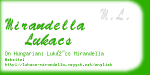 mirandella lukacs business card